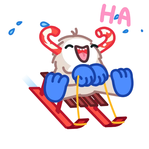 Стикерпак Yeti on Holidays для Telegram — скачать