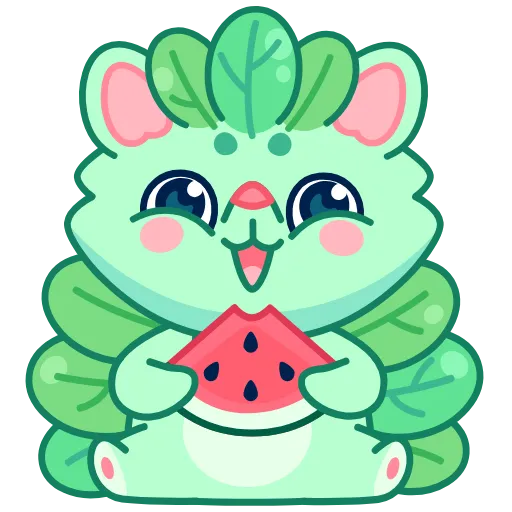 🍉 Эмодзи «Ёжик Юнис» для Telegram