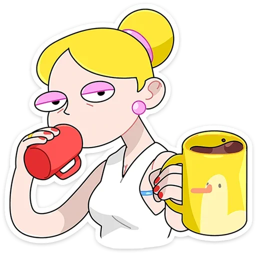 ☕️ Стикер «Ваша Мамаша Плюс» для Telegram