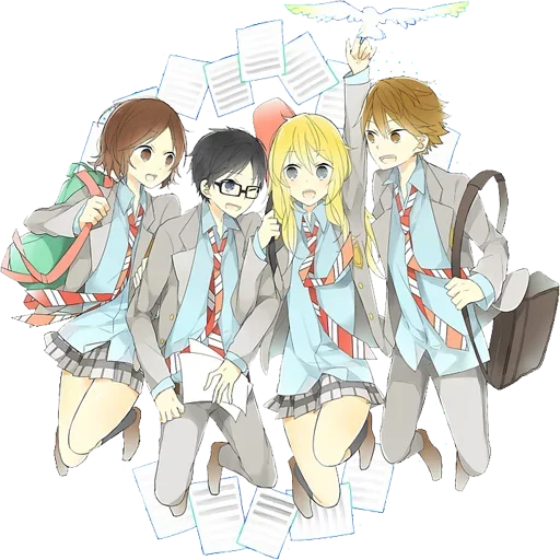 Стикерпак Your Lie in April для Telegram — скачать