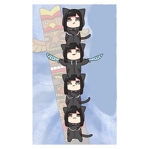 😌 Стикер «Юрудура-тян Yurudara-chan» для Telegram