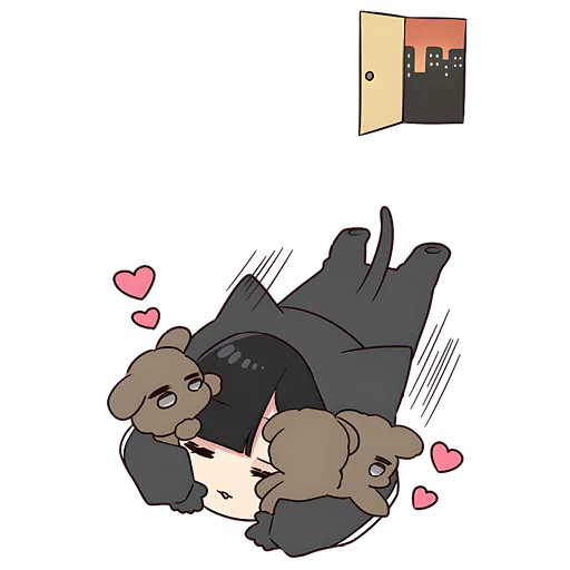 🥰 Стикер «Юрудура-тян Yurudara-chan» для Telegram