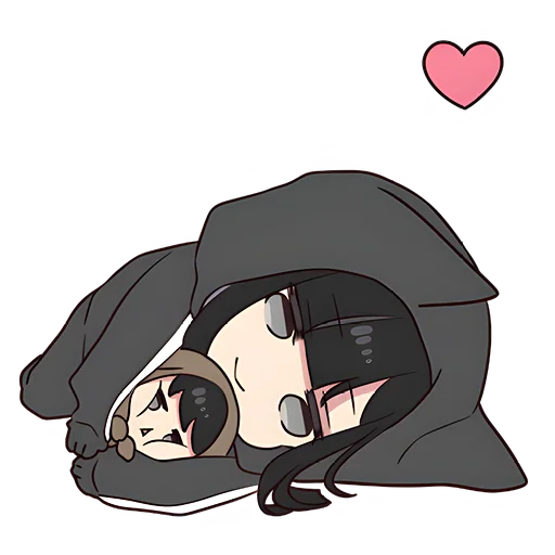 😴 Стикер «Юрудура-тян Yurudara-chan» для Telegram