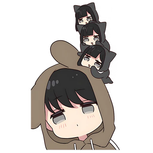 🤔 Стикер «Юрудура-тян Yurudara-chan» для Telegram