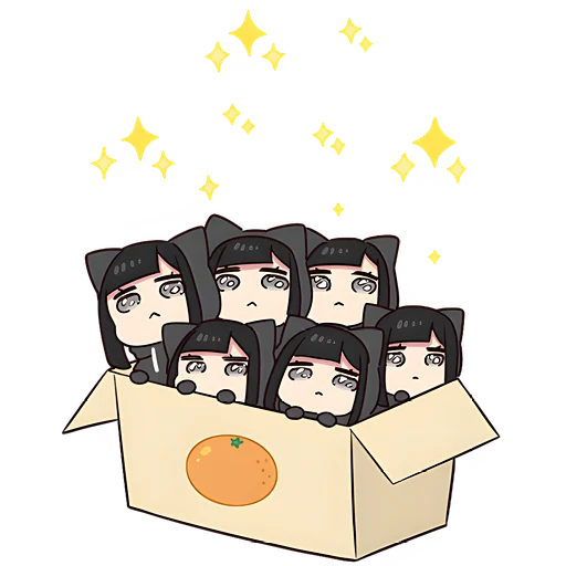 🥰 Стикер «Юрудура-тян Yurudara-chan» для Telegram