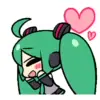 💕 Эмодзи «Miku #anime #girl» для Telegram