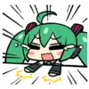 😤 Эмодзи «Miku #anime #girl» для Telegram