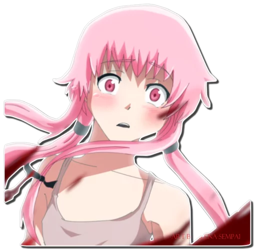 😟 Стикер «Yuno Gasai Future Diary» для Telegram