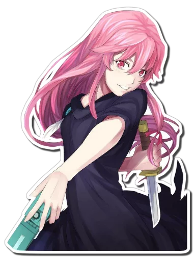 😁 Стикер «Yuno Gasai Future Diary» для Telegram