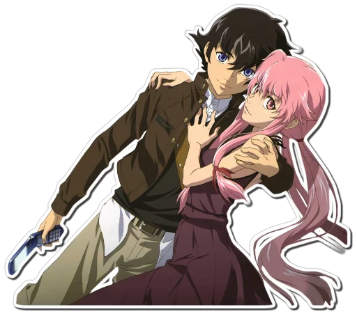 😍 Стикер «Yuno Gasai Future Diary» для Telegram