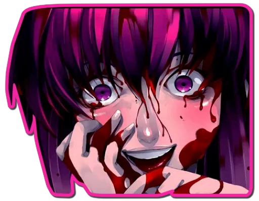 😃 Стикер «Yuno Gasai Future Diary» для Telegram