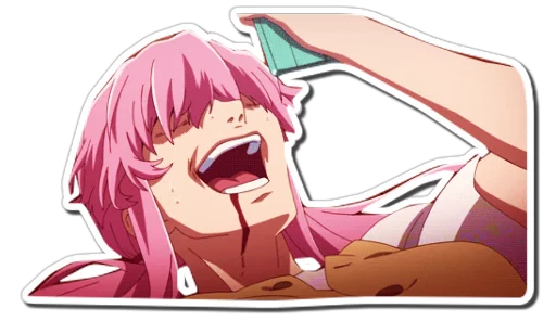 😂 Стикер «Yuno Gasai Future Diary» для Telegram
