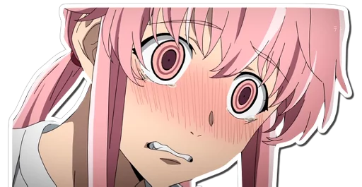 😳 Стикер «Yuno Gasai Future Diary» для Telegram
