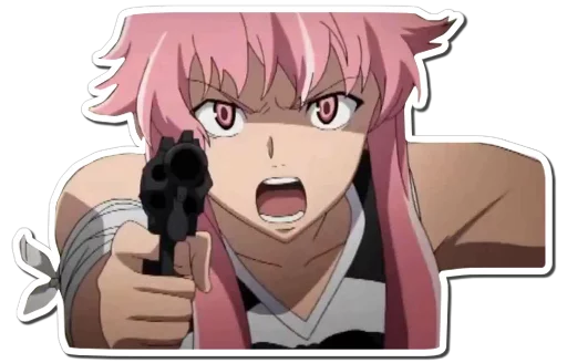 😠 Стикер «Yuno Gasai Future Diary» для Telegram