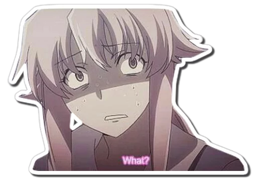 😶 Стикер «Yuno Gasai Future Diary» для Telegram
