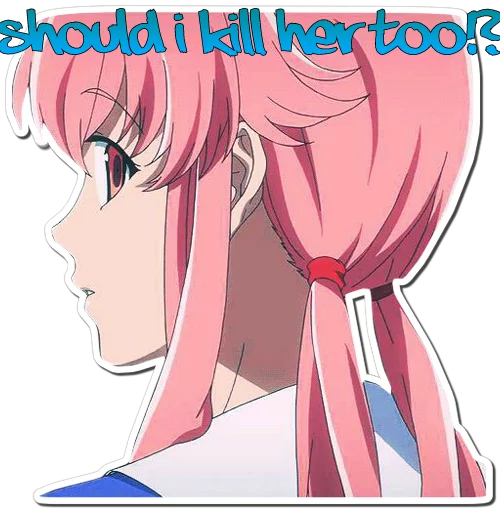 🤔 Стикер «Yuno Gasai Future Diary» для Telegram