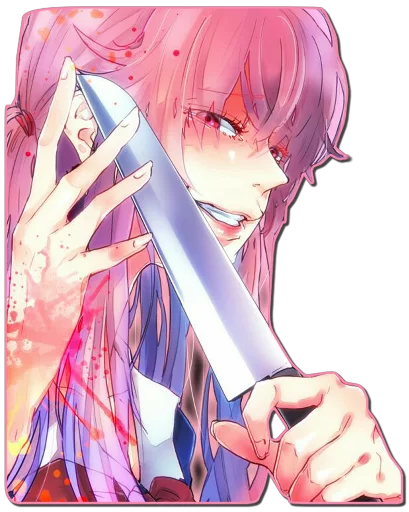 😈 Стикер «Yuno Gasai Future Diary» для Telegram