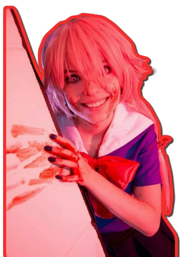 😬 Стикер «Yuno Gasai Future Diary» для Telegram