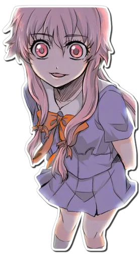 😃 Стикер «Yuno Gasai Future Diary» для Telegram