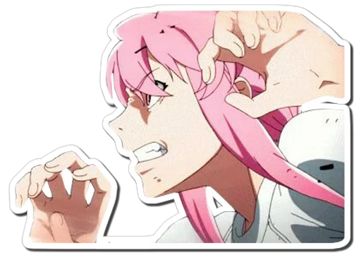 😠 Стикер «Yuno Gasai Future Diary» для Telegram