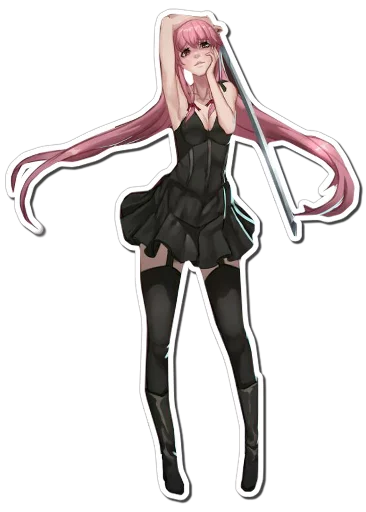 😏 Стикер «Yuno Gasai Future Diary» для Telegram