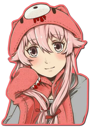 😊 Стикер «Yuno Gasai Future Diary» для Telegram