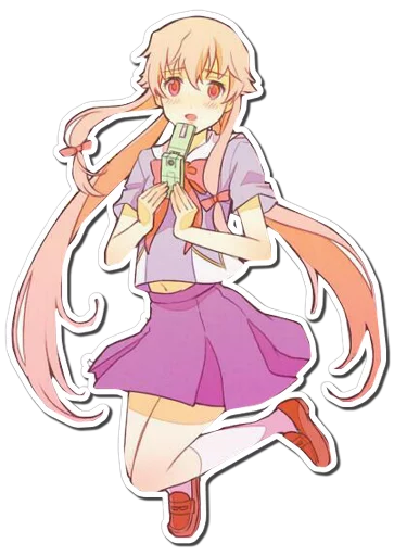 😃 Стикер «Yuno Gasai Future Diary» для Telegram