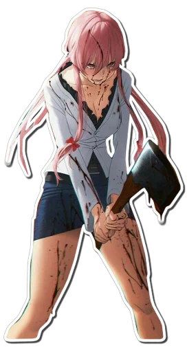 😠 Стикер «Yuno Gasai Future Diary» для Telegram