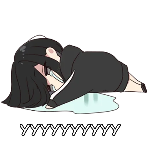 😔 Стикер «Юрудура-тян ч.2» для Telegram