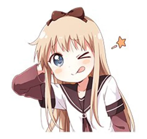 😜 Стикер «Yuru Yuri Rus» для Telegram