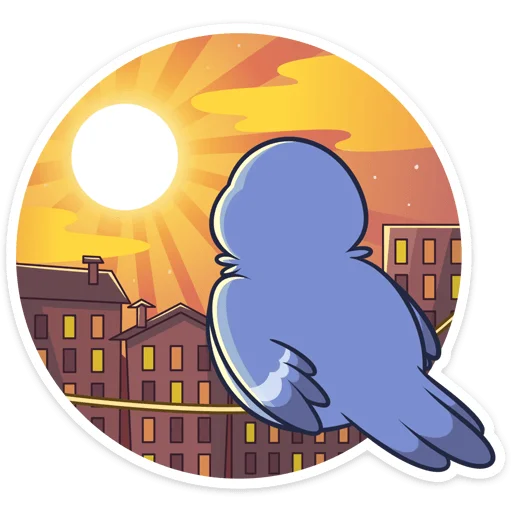 🌅 Стикер «Юстас» для Telegram
