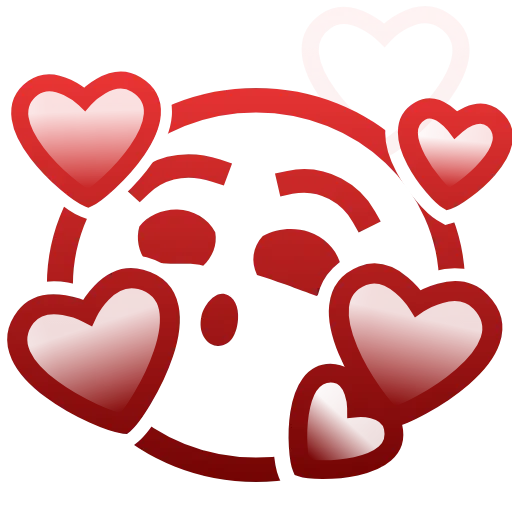 🥰 Эмодзи «черные красные эмодзи» для Telegram