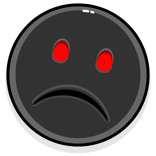 ☹️ Эмодзи «черные красные эмодзи» для Telegram