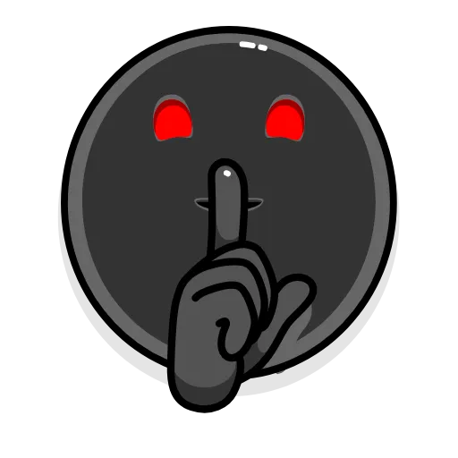 🤫 Эмодзи «черные красные эмодзи» для Telegram