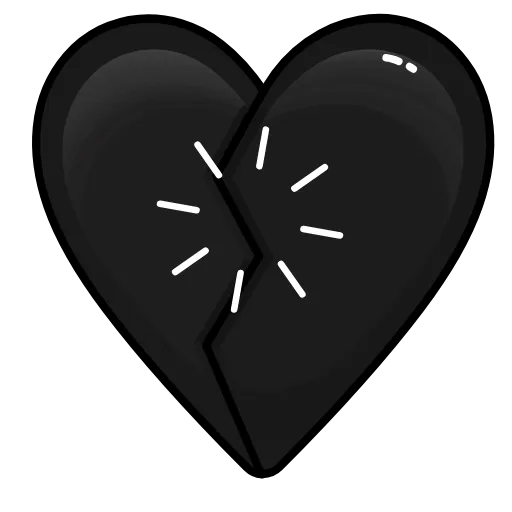 💔 Эмодзи «черные красные эмодзи» для Telegram