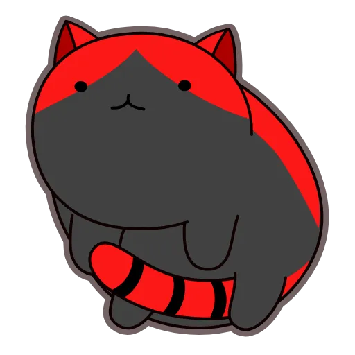 🐈 Эмодзи «черные красные эмодзи» для Telegram