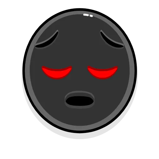 😔 Эмодзи «черные красные эмодзи» для Telegram