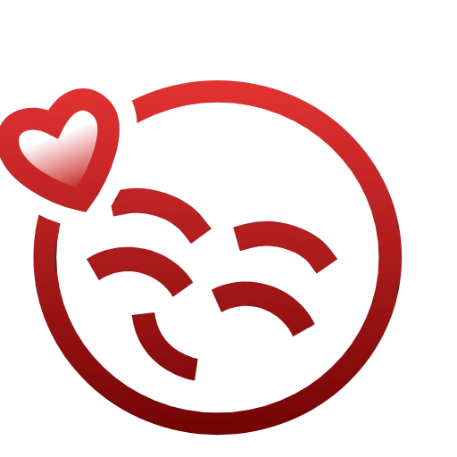 😘 Эмодзи «черные красные эмодзи» для Telegram