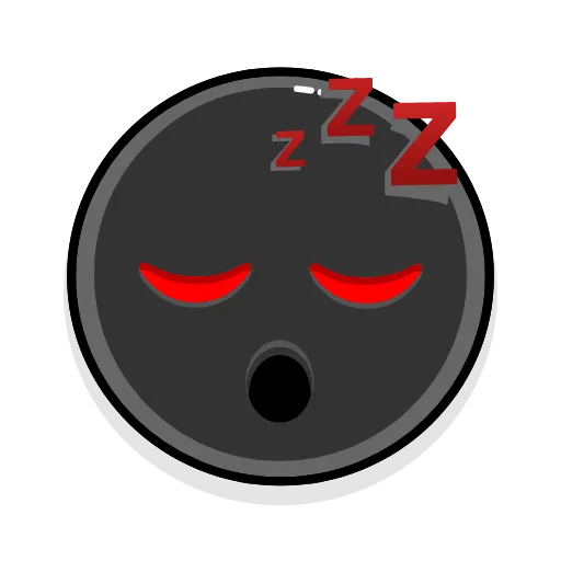 😴 Эмодзи «черные красные эмодзи» для Telegram