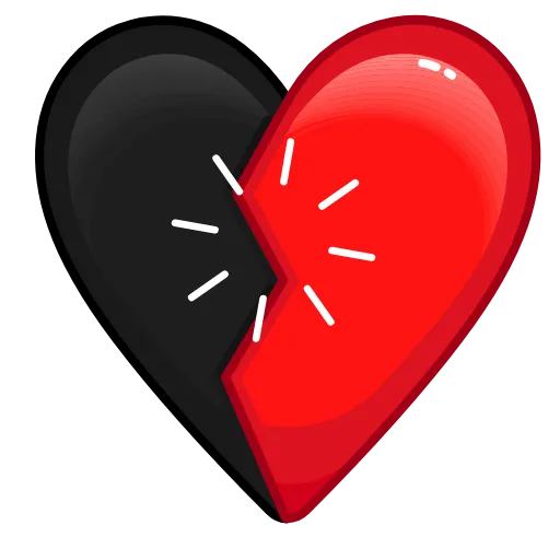 💔 Эмодзи «черные красные эмодзи» для Telegram