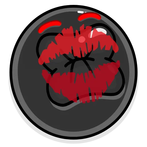 😘 Эмодзи «черные красные эмодзи» для Telegram