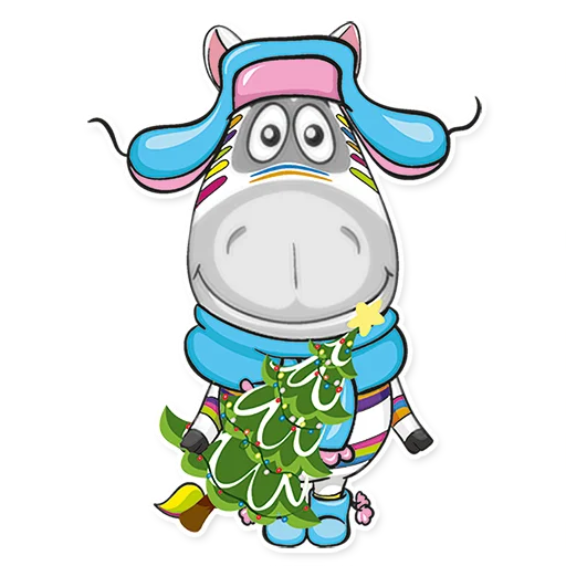 🎄 Стикер «Zebra_Poloso4ka» для Telegram