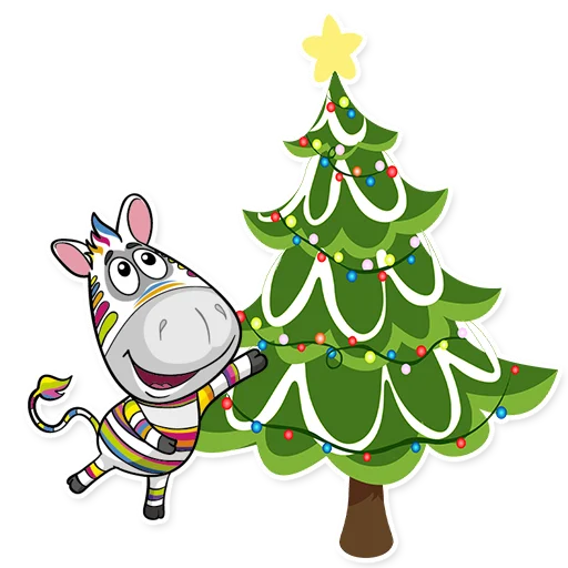 🎄 Стикер «Zebra_Poloso4ka» для Telegram