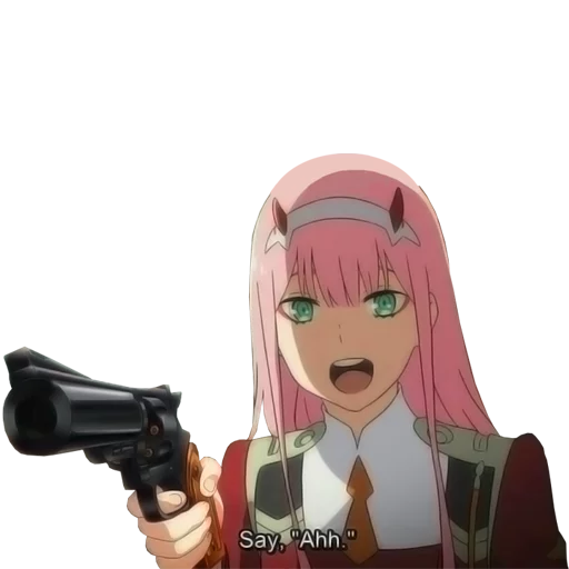 🔫 Стикер «Darling in the franxx Zero Two» для Telegram