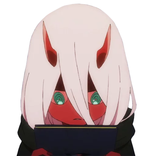 😔 Стикер «Darling in the franxx Zero Two» для Telegram