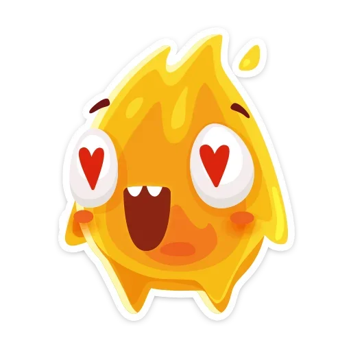 😍 Стикер «К нам на огонёк пришёл Жарик&; Не стикеры, а огонь&;» для Telegram