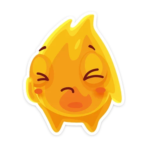 🥴 Стикер «К нам на огонёк пришёл Жарик&; Не стикеры, а огонь&;» для Telegram