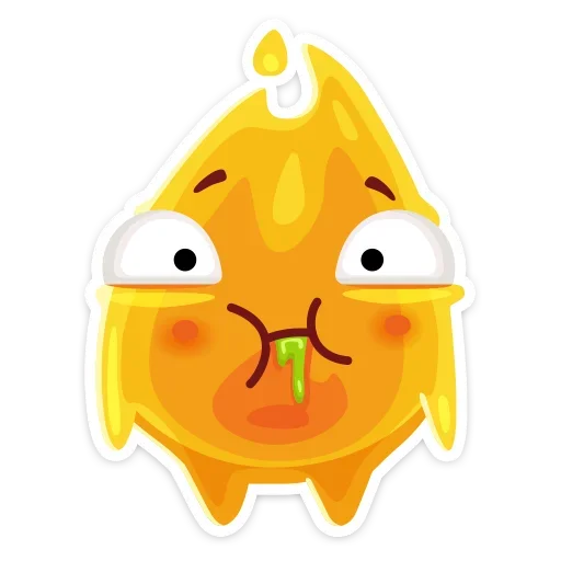 🤮 Стикер «К нам на огонёк пришёл Жарик&; Не стикеры, а огонь&;» для Telegram