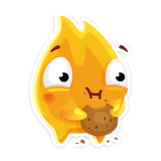 🍪 Стикер «К нам на огонёк пришёл Жарик&; Не стикеры, а огонь&;» для Telegram