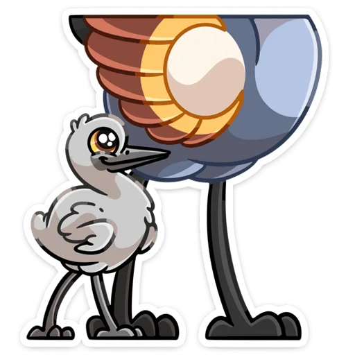 👨‍👩‍👦 Стикер «Журавлик Жу» для Telegram